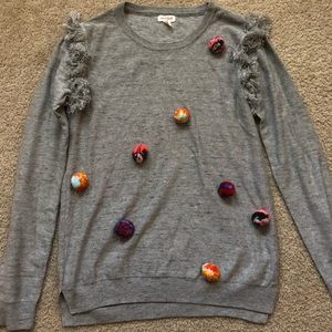 Cat&Jack Girls PomPom Crewneck Sweater